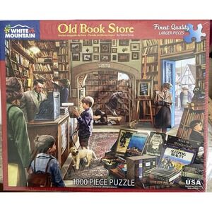 SEALED White Mountain 1000 Piece Jigsaw Puzzle - Old Book Store by Steve Crisp